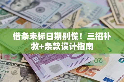 武汉借条未标日期别慌！三招补救+条款设计指南